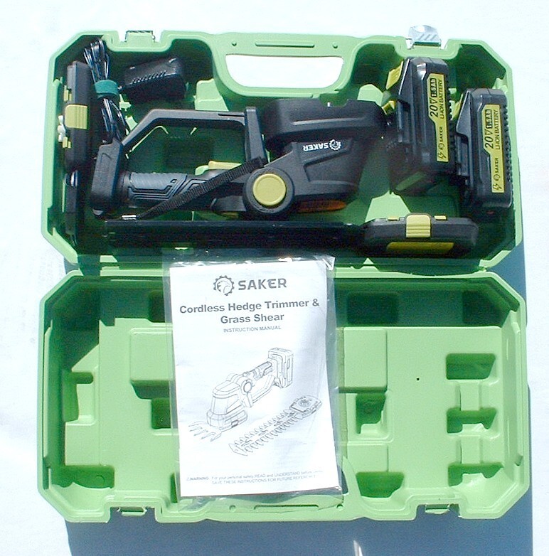 SAKER Cordless Hedge Trimmer Hand Held Electric Bush Grass Cutter