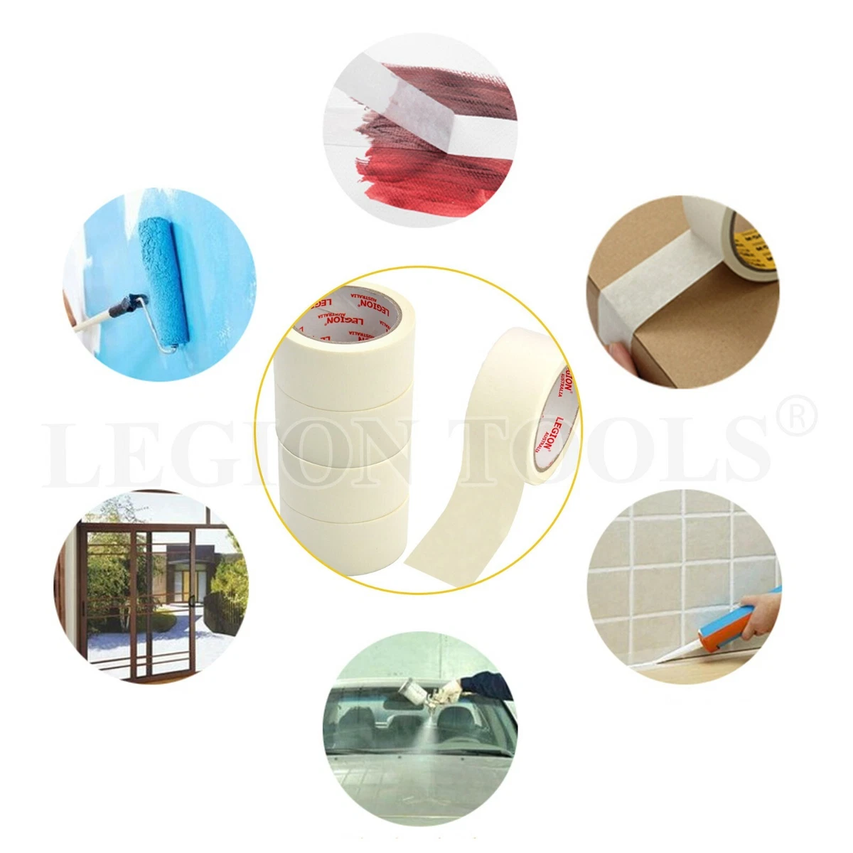 Masking Tape Painting Crepe Paper 48mm x 25m House High Temperature Bulk Sale