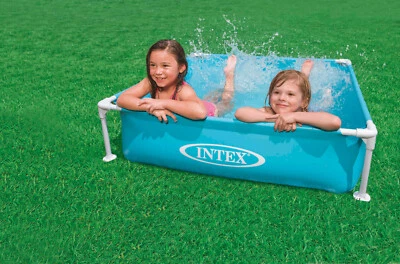 Intex Mini Frame Pool 122x122x30cm Kinderpool Babypool Planschbecken Blau