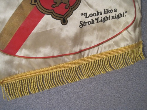 Stroh Light Beer Banner Detroit Michigan 19 x 18 - Picture 5 of 9