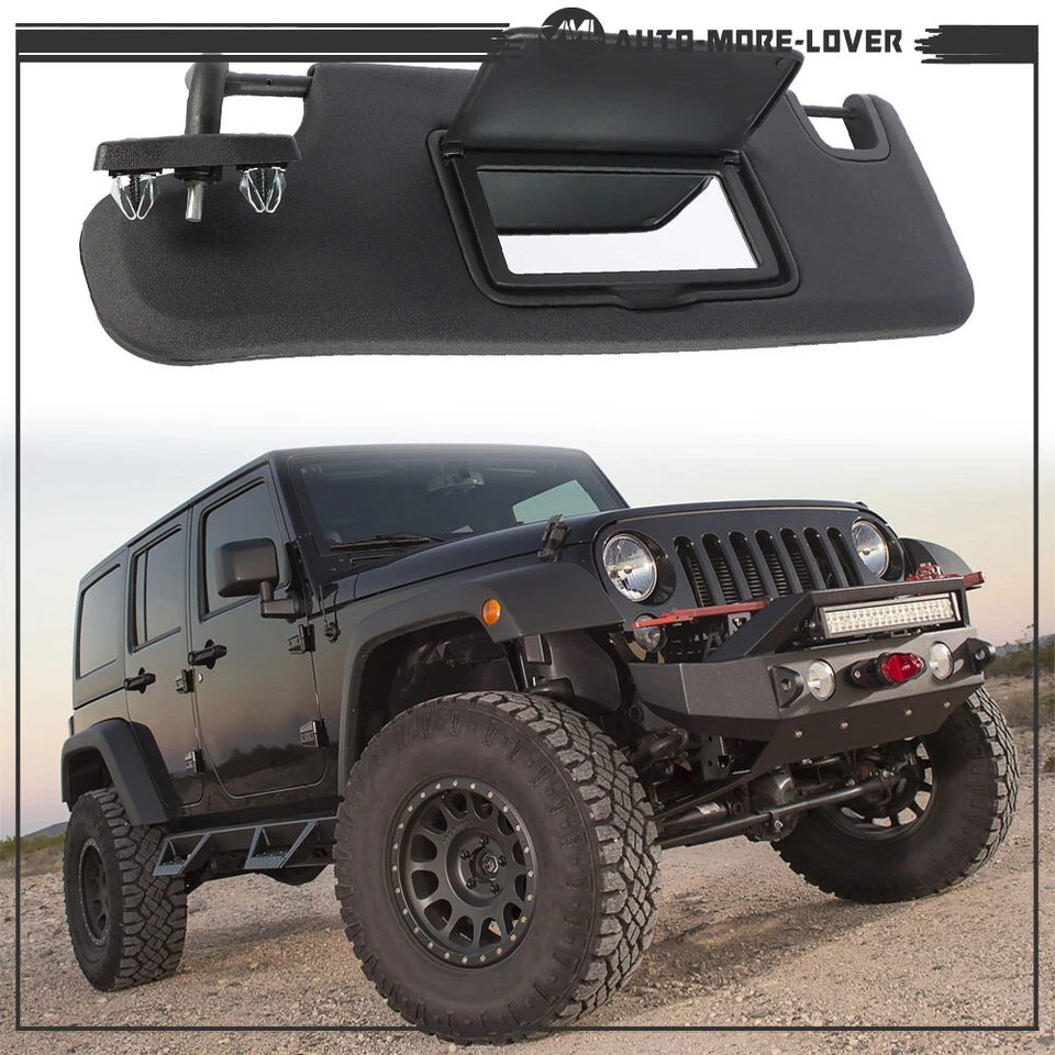 Parasol lado conductor izquierdo para Jeep Wrangler JK 2007-2018 reemplazo 6CJ07DX9AA Foto 2 de 4
