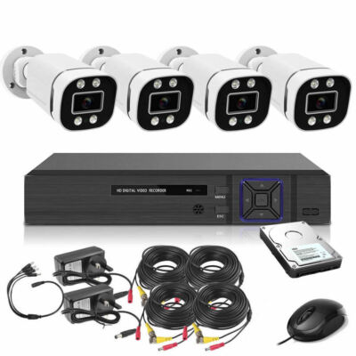 CCTV Camera System HD 1080P DVR With Hard Drive Outdoor Home/Office Kit ...