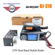 Baojie UHF VHF Mobile Radio Tranceiver BJ-318 25W 136-174&400-490Mhz Mini Radio