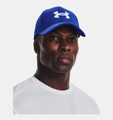 Under Armour Mens UA Blitzing Cap Embroider Royer Blue Stretch Fit Baseball Hat