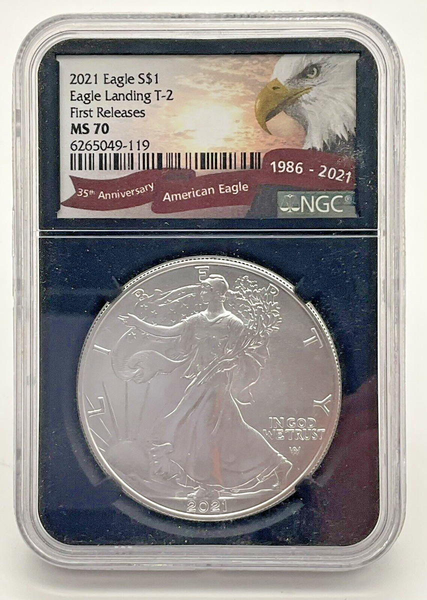 2021 Silver American Eagle T-2 MS70 NGC | eBay