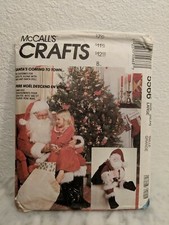 McCall's Crafts Sewing Pattern 5566 Santa Costume Toy Bag Santa Doll Adult Large