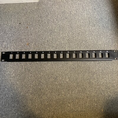 16-Port Keystone Jack Blank Patch Panel Plate Cat5e Cat6 RJ45 19'' Rack Mount 1U