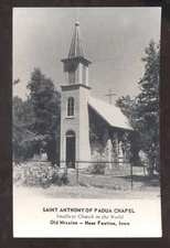 RPPC FESTINA IOWA SAINT ANTHONY OF PADUA CHAPEL REAL PHOTO POSTCARD