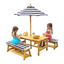 kids table and bench set
