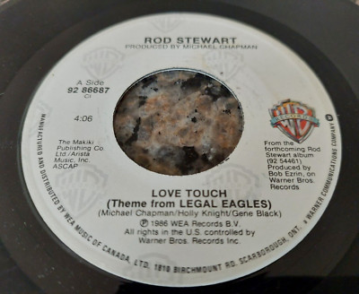 ROD STEWART 45 '' Love Touch '' WARNER BROS. Canada 1986'