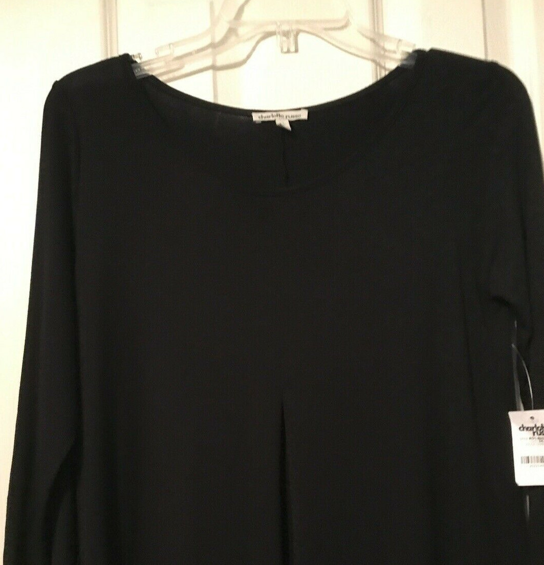 long sleeve black dress charlotte russe Charlotte Russe Black Floral Long Sleeve Dress