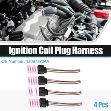 4pcs Ignition Coil Connector for Volkswagen CC 2.0T 2009-2016 No.1J0973724A