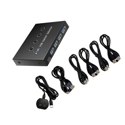 For Multiple Computer USB3.0 Switcher Allows 4 Devices To Share Between 4 PCs