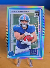 2025 Donruss Optic Cam Skattebo RR Silver/Green Hyper/Base RR NY Giants