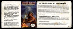 Ironsword: Wizards & Warriors II (Nintendo NES) *SOLO MANUALE - LEGGI*