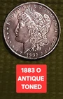 1885 O MORGAN $1 SUPERB GEM BU+ MONSTER ANTIQUE TONE BEAUTY NO RESERVE/COMBO SHP