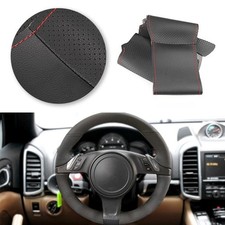 DIY Handnähte Leder Lenkrad Lenkradbezug Für Porsche Cayenne Panamera 2010-2012