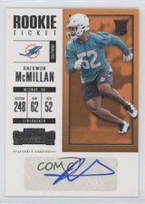 2017 Panini Contenders Rookie Ticket Raekwon McMillan #145 Auto xp6