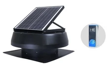 iLIVING HYBRID Ready Smart Thermostat Solar Roof Attic Exhaust Fan, 14", 40-Watt