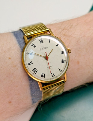  Sekonda POLJOT De Luxe 23 Jewels Vintage Soviet mechanical mens watch Au 1 MChZ