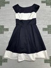 Kate Spade New York Adette Fit And Flare Dress Women 4 Black Colorblock Cocktail