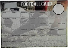 100 FUNDRAISING CHARITY FOOTBALL SCRATCH CARDS 40 TEAM RAFFLE CARD