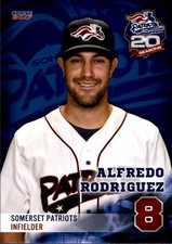 2017 Somerset Patriots Choice #24 Alfredo Rodriguez Oak Hill Virginia WV Card