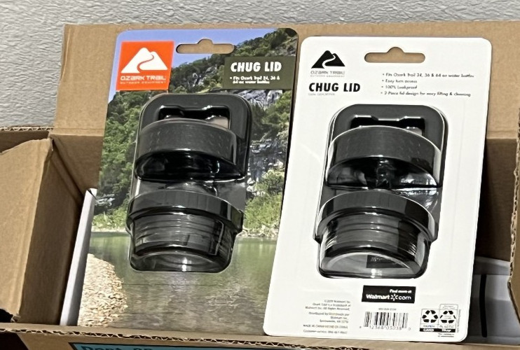 Ozark Trail Chugging Cap Lid Fit 24/36/64 Oz Bottles 100% Leak proof & E-Z Turn