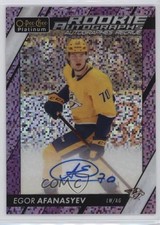 2023-24 O-Pee-Chee Platinum Rookie Violet Pixels 65/99 Egor Afanasyev Auto 1q2
