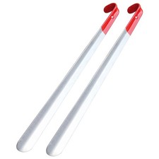 Upgrade Metal Shoe Horn 16.5 Inch Heavy Duty Stainless Steel 2 PCS Seniors Men