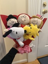 PEANUTS PLUSH BOUQUET Snoopy Woodstock Charlie Brown Lucy Patty 13" NEW W/TAGS