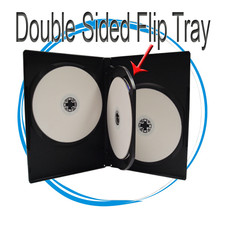 10 Standard 14mm Quad Multi 4 Disc CD DVD Black Storage Case Box