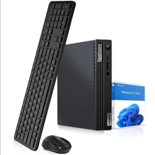 Lenovo M70q Mini PC Intel i3-10th 8GB RAM 128GB SSD Wireless K&M WiFi Win 11 Pro