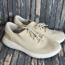 Kizik Madrid Eco Knit Shoes Womens 7. 5 Beige Hands Free Walking Sneakers