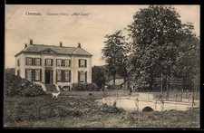 Ommen, Gasten-Huis Het Laar met brug en tuin, Ansichtskarte 