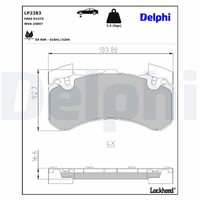 Bremsbelagsatz Scheibenbremse Delphi LP2283 FüR Bentley 4GA 4GF A6 A7 Audi A8 D4