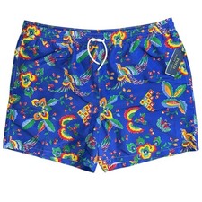 NWT Polo Ralph Lauren Blue Tropical Board Shorts 2XLB Big  Tall Swim Trunks