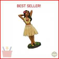 KC Hawaii Hula Girl Posing Mini Dashboard Doll 4.4 inches