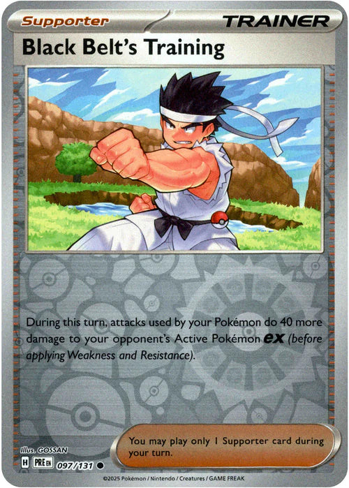 Black Belt's Training 97/131 Reverse Holo | Prismatic Evolutions | Pokemon Card