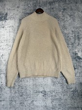 Maglione Abercrombie E Fitch Uomo Grande Panna Morbido Pullover Maglia Pescatore