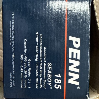 Penn 185 SEABOY Fishing Reel Anodized Aluminum Spool Star Drag 3.1:1 400yd 20lb