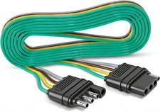 80 Inch 4 Way Flat Trailer Connector Harness Extension, 16AWG 4 Pin Plug Trailer