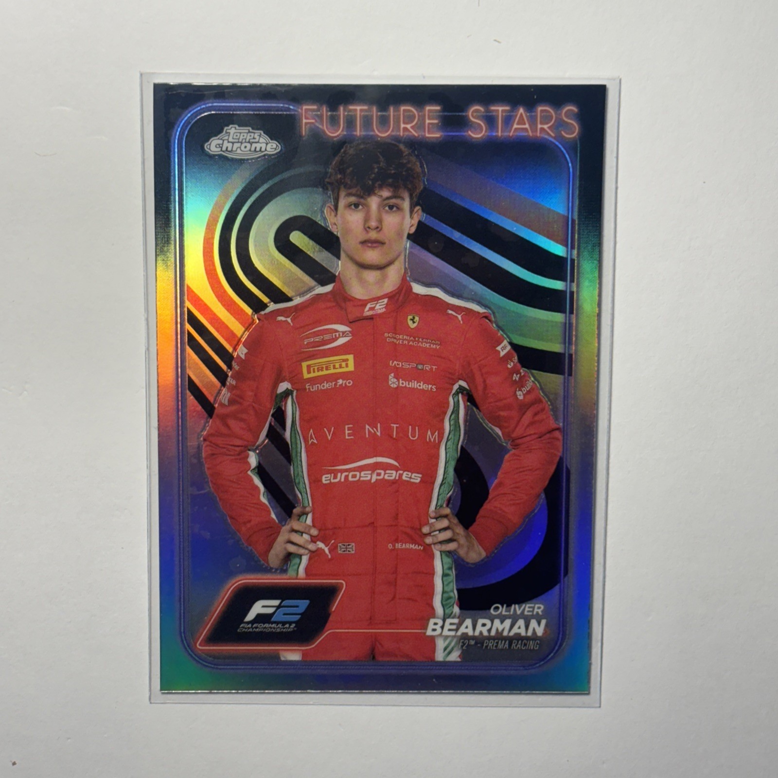 2024 Topps Chrome Formula 1 - F2 Drivers Oliver Bearman #21 Refractor (RC)