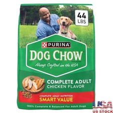 High Protein Dry Dog Food Real Chicken Complete Nutrition Adult Dogs 44lb Kibble 1.00 per pound