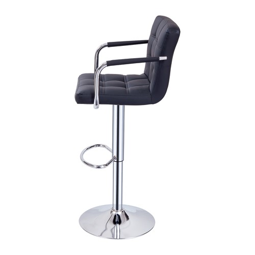 Faux Leather Barstool Chrome Base Stool Counter Height Stool Breakfast Bar Chair - Picture 79 of 172