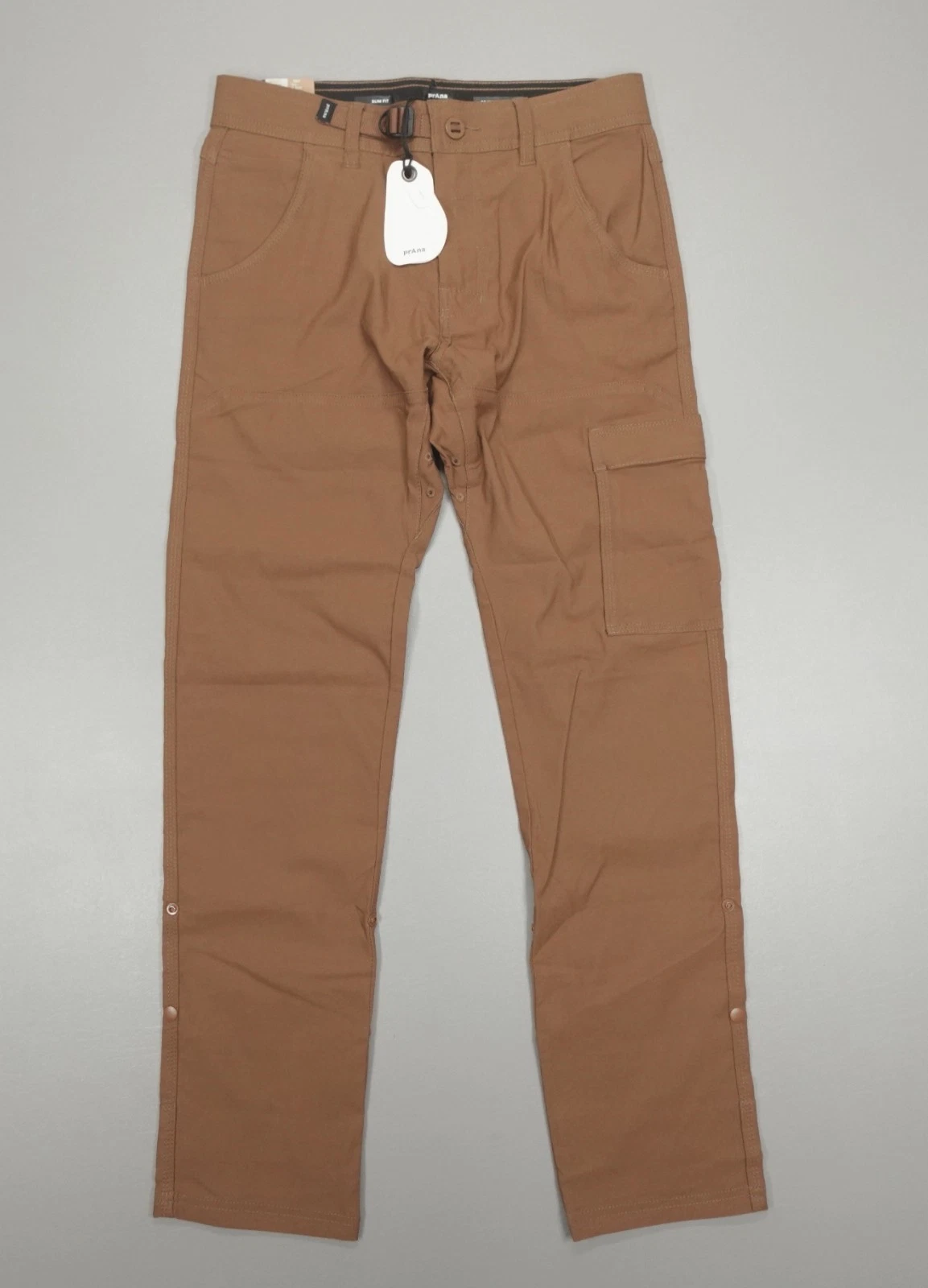 Prana Zion Slim Fit Pants II Stretch Sepia Brown Straight Leg DWR 1969831