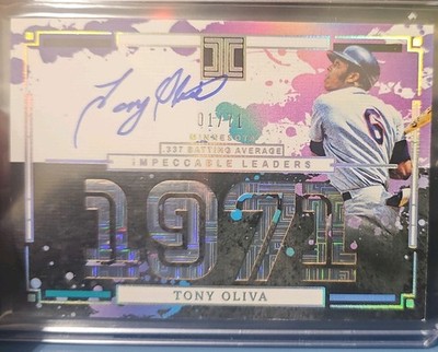 2025 Panini Impeccable TONY OLIVA Auto Impeccable Leaders Holo 1