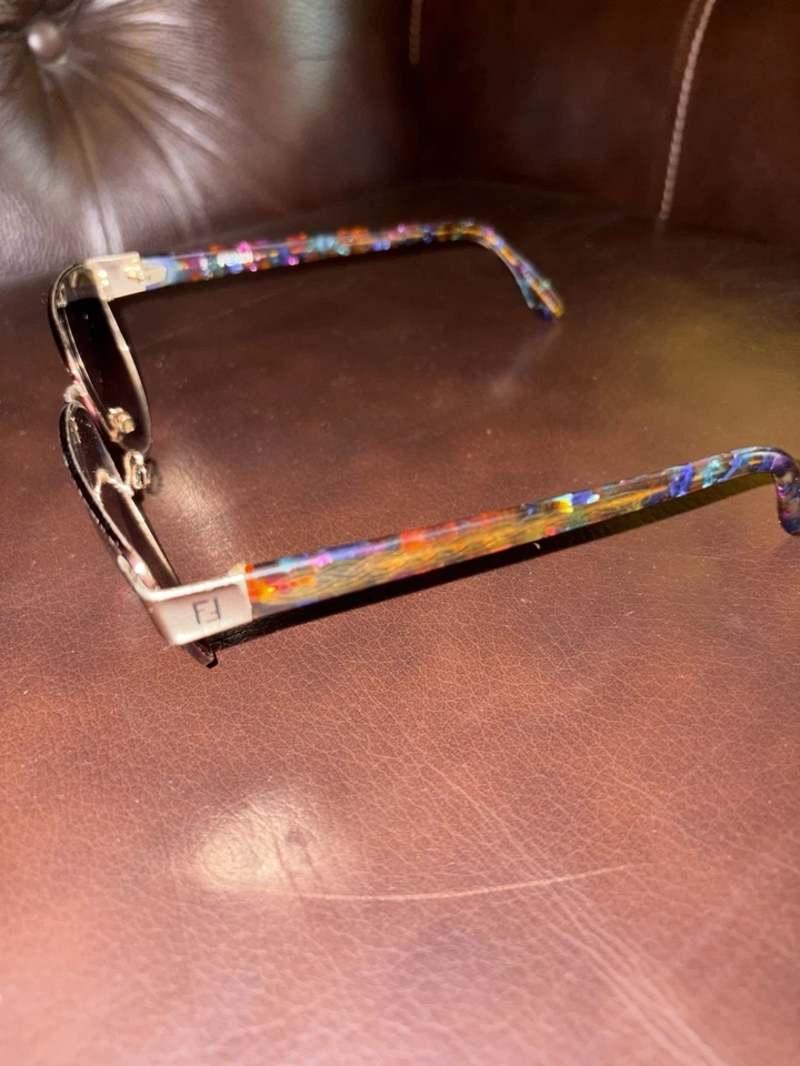 Gafas de sol FENDI MULTIAMBER montura vintage hechas en Italia 140 marrón 58015 Foto 4 de 4