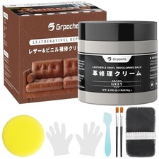Leather Recoloring Balm, 8OZ Leather Color Restorer for Couches Leather Grey