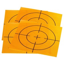 4pcs Survey Reflector Sheet 200x200mm Self-Adhesive Survey Target Mark Yellow